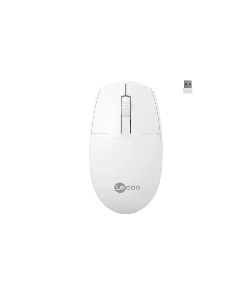 Lecoo WS204 Kablosuz 1200DPI 3 Tuşlu Optik Mouse Beyaz