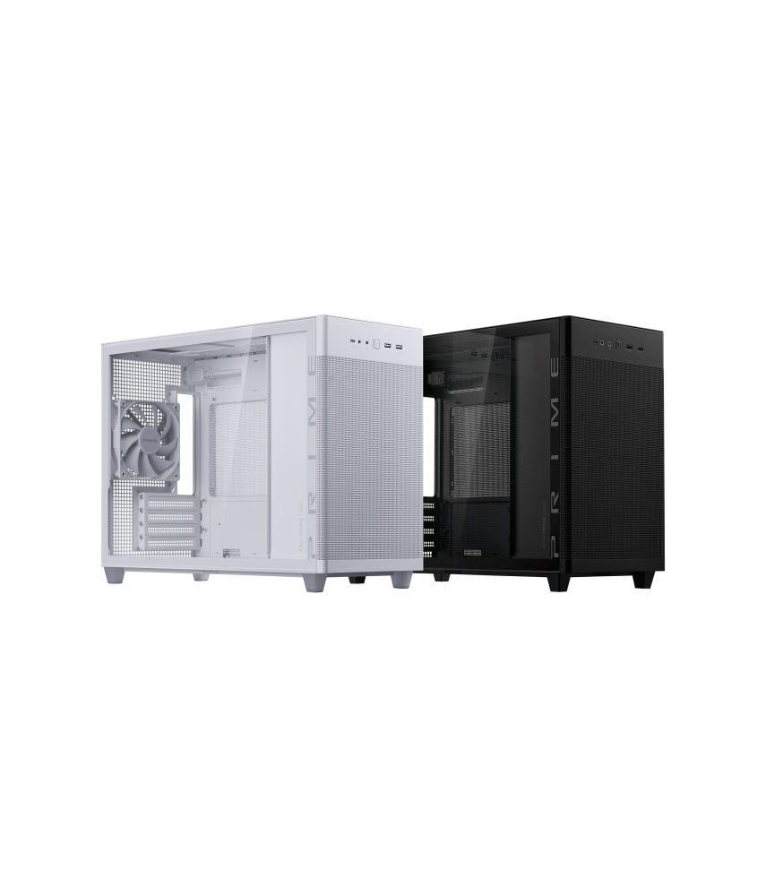 ASUS Prime AP201 Tempered Glass MicroATX Case Beyaz