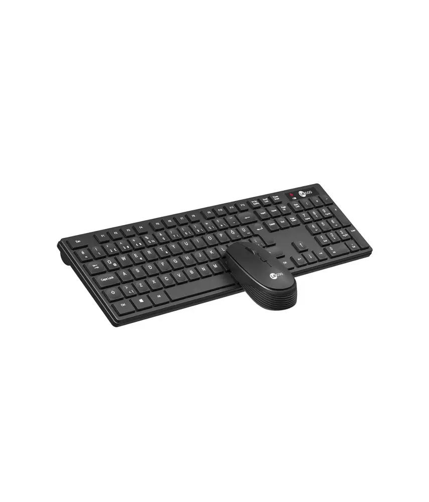 Lecoo KM2001 Kablosuz Türkçe Q Klavye & Mouse Set Siyah