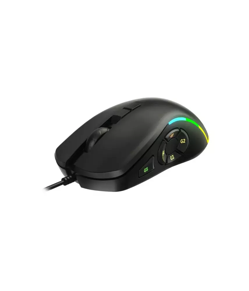 Lecoo MS140 Kablolu 10 Makro Tuşlu RGB LED Aydınlatmalı Gaming Optik Mouse Siyah