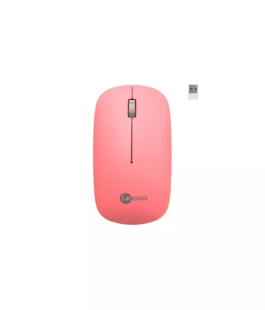 Lecoo WS214 Kablosuz 1200DPI 3 Tuşlu Optik Mouse Pembe
