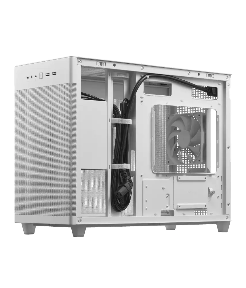 ASUS Prime AP201 Tempered Glass MicroATX Case Beyaz