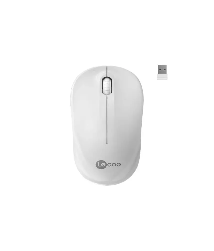 Lecoo WS206 Kablosuz 1200DPI 3 Tuşlu Optik Mouse Beyaz
