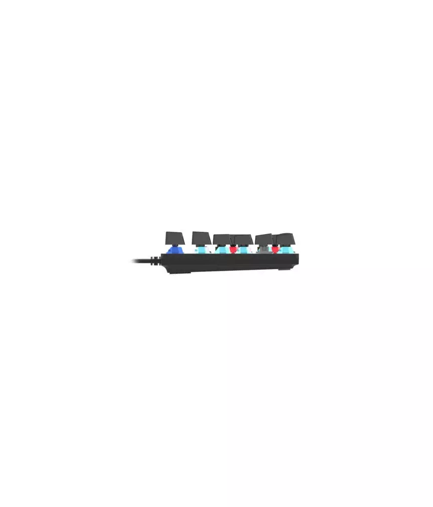 Lecoo KG1101 Kablolu Blue Switch RGB LED Aydınlatmalı Makro Tuşlu Gaming Mekanik Türkçe Q Klavye Siyah