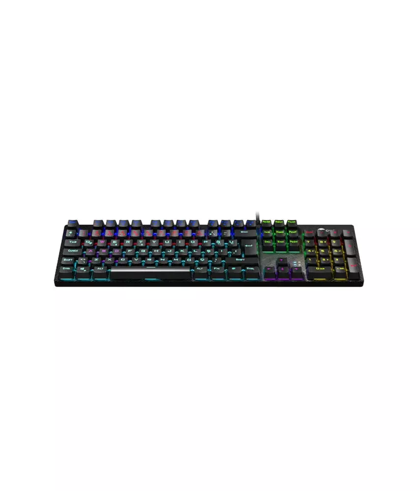 Lecoo KG1101 Kablolu Blue Switch RGB LED Aydınlatmalı Makro Tuşlu Gaming Mekanik Türkçe Q Klavye Siyah