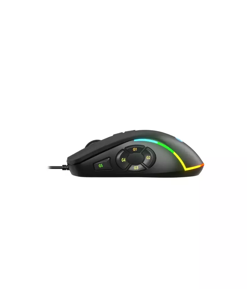 Lecoo MS140 Kablolu 10 Makro Tuşlu RGB LED Aydınlatmalı Gaming Optik Mouse Siyah