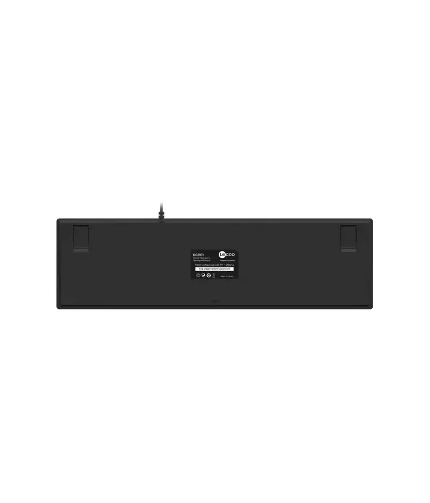 Lecoo KG1101 Kablolu Blue Switch RGB LED Aydınlatmalı Makro Tuşlu Gaming Mekanik Türkçe Q Klavye Siyah