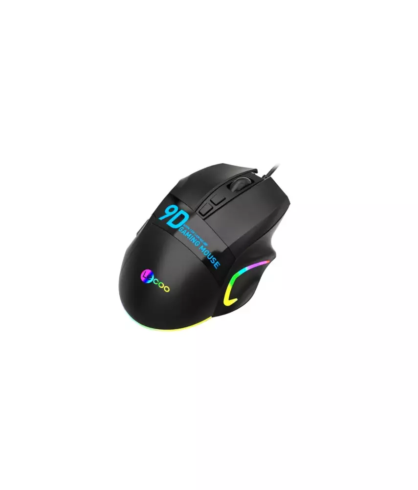 Lecoo MS130 Kablolu 9 Makro Tuşlu RGB LED Aydınlatmalı Gaming Optik Mouse Siyah