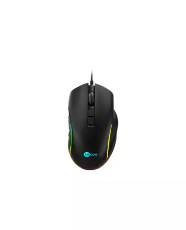 Lecoo MS140 Kablolu 10 Makro Tuşlu RGB LED Aydınlatmalı Gaming Optik Mouse Siyah